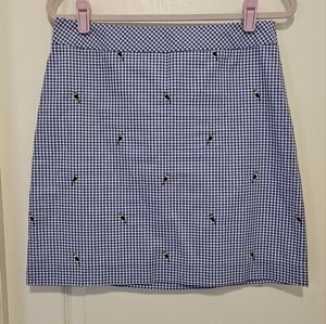 Talbots Checked Toucan Skirt